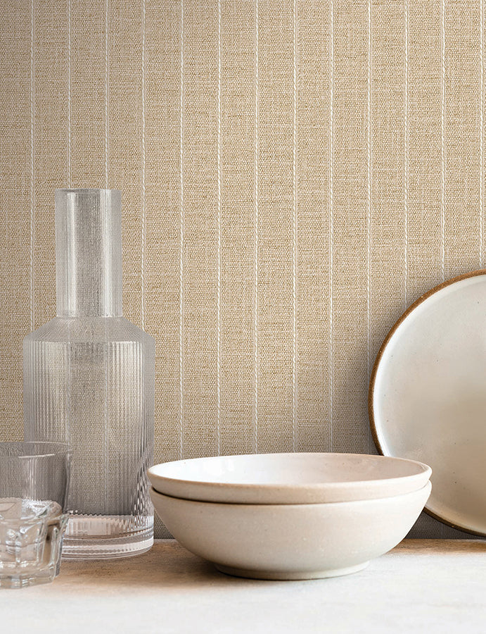 Cording Stripe Sienna by York Wallcoverings Vinyl on Non Woven Wallpaper – York Wallcoverings SI26122