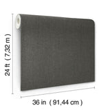 Check Paperweave Graphite by Ronald Redding Grasscloth Wallpaper – York Designer Series YGL7078