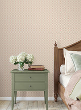 Priti Rose by Antonina Vella Floral Grid Wallpaper – York Designer Series VP1335