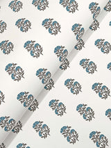 Sylvie Teal Floral Aegean & Mink by Antonina Vella Botanical Wallpaper – York Designer Series VP1383