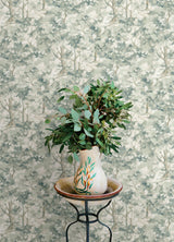 Thicket Teal by Chesapeake Forest Wallpaper – Brewster Home Fashions 4169-83111
