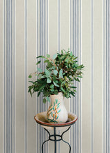 Calvados Blue by Chesapeake Linen Stripe Wallpaper – Brewster Home Fashions 4169-83123
