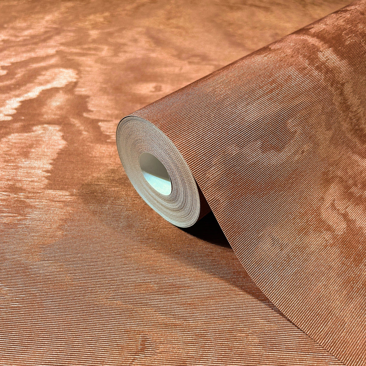 Shimmering Moire Copper by Antonina Vella Textured Wallpaper – York Designer Series MA34926
