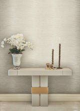 Operetta Ivory by Ronald Redding Metallic Columns Wallpaper- York Designer Series VR1504