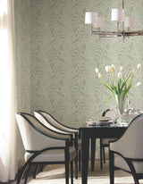String of Pearls Sage by Ronald Redding Vine Wallpaper – York Designer Series VR1513