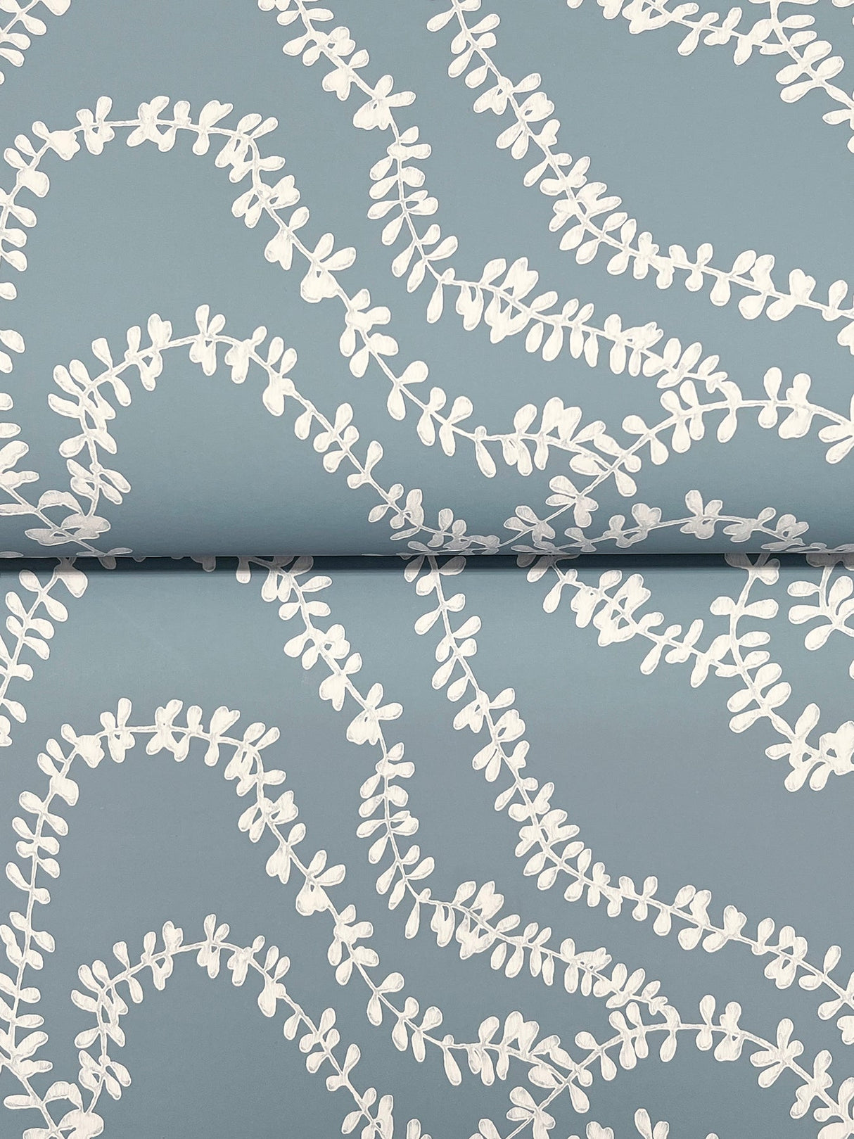 String of Pearls Denim by Ronald Redding Vine Wallpaper- York Designer Series VR1516