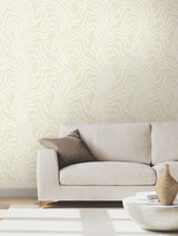 String of Pearls Beige by Ronald Redding Vine Wallpaper- York Designer Series VR1518