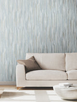 Tribeca Light Blue by Ronald Redding Texture Stripe Wallpaper- York Designer Series VR1524