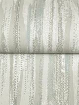 Tribeca Aqua by Ronald Redding Texture Stripe Wallpaper- York Designer Series VR1526