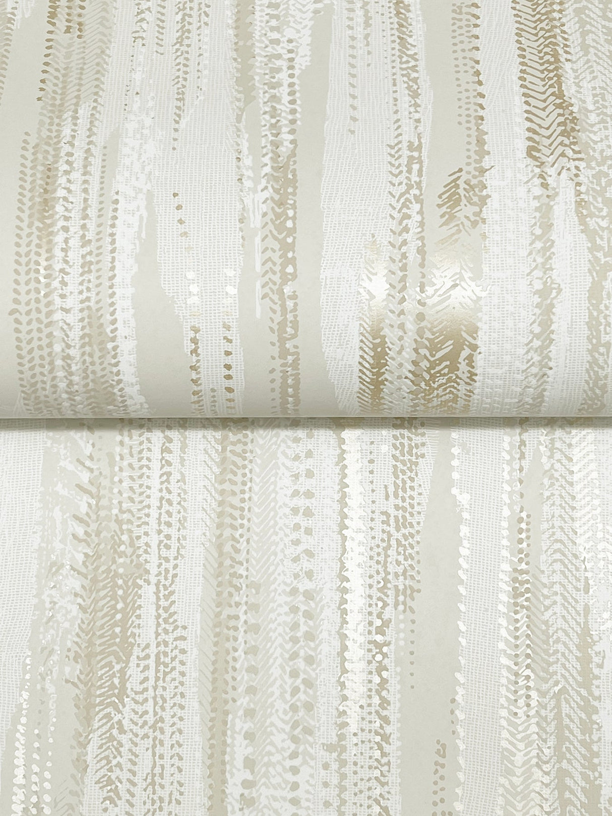 Tribeca Gold by Ronald Redding Texture Stripe Wallpaper- York Designer Series VR1527