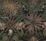 Enchanted Garden Chocolate Tropical Wallpaper – VR1529