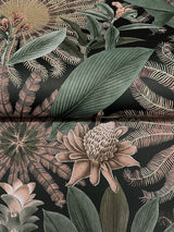 Enchanted Garden Chocolate by Ronald Redding Tropical Wallpaper- York Designer Series VR1529