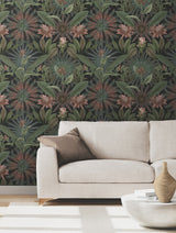 Enchanted Garden Green by Ronald Redding Tropical Wallpaper – York Designer Series VR1530