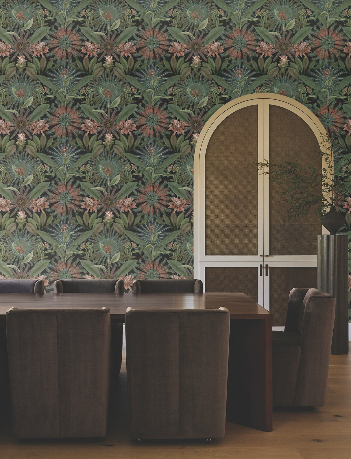 Enchanted Garden Green by Ronald Redding Tropical Wallpaper – York Designer Series VR1530