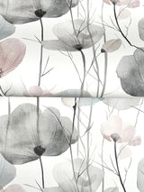Cotswolds Poppies Grey by Ronald Redding Floral Wallpaper – York Designer Series VR1534