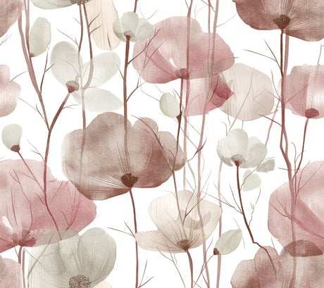 Cotswolds Poppies Red Floral Wallpaper by Ronald Redding
