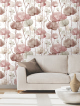 Cotswolds Poppies Red by Ronald Redding Floral Wallpaper – York Designer Series VR1536