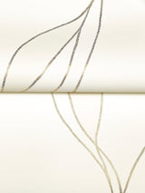 Society Hill White by Ronald Redding Abstract Leaf Wallpaper – York Designer Series VR1546