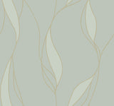 Society Hill Mint Abstract Leaf Wallpaper – VR1547