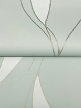 Society Hill Mint by Ronald Redding Abstract Leaf Wallpaper- York Designer Series VR1547