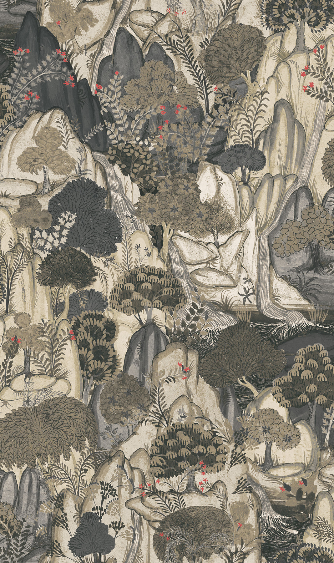 Falling Waters Neutral Scenic Wallpaper by Ronald Redding