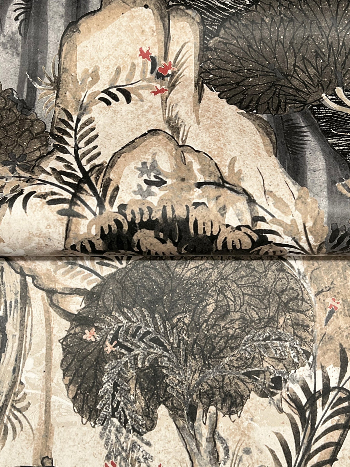 Falling Waters Neutral by Ronald Redding Scenic Wallpaper – York Designer Series VR1555