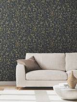 Filigree Navy by Ronald Redding Abstract Wallpaper- York Designer Series VR1561