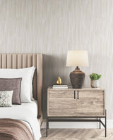 Tribeca White by Ronald Redding Texture Stripe Wallpaper – York Designer Series VR1522