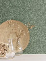 Kristina Evergreen Botanical Wallpaper