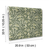 Syren Evergreen Dainty Floral Wallpaper - 4201-48026