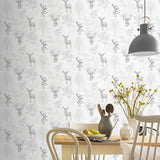 Gilbert Black by Arthouse Etched Stag Wallpaper – Brewster Home Fashions AH901808
