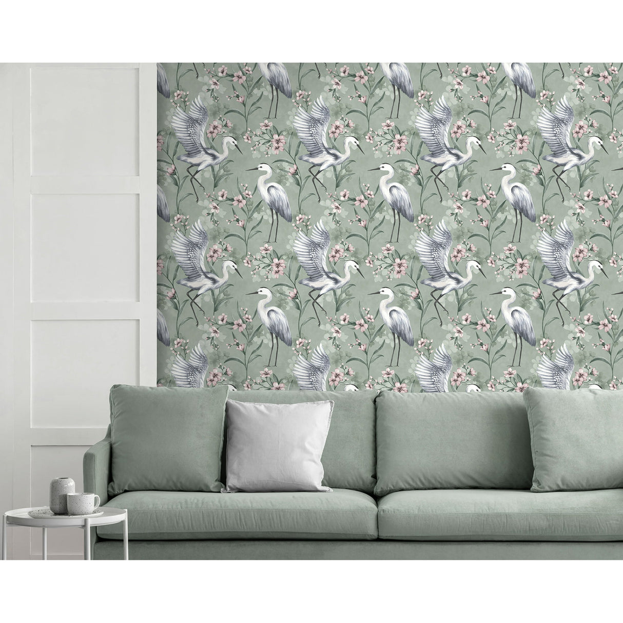 Simonetta Seafoam by Fine Decor Heron Wallpaper – Brewster Home Fashions FD43826
