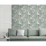 Simonetta Seafoam by Fine Decor Heron Wallpaper – Brewster Home Fashions FD43826