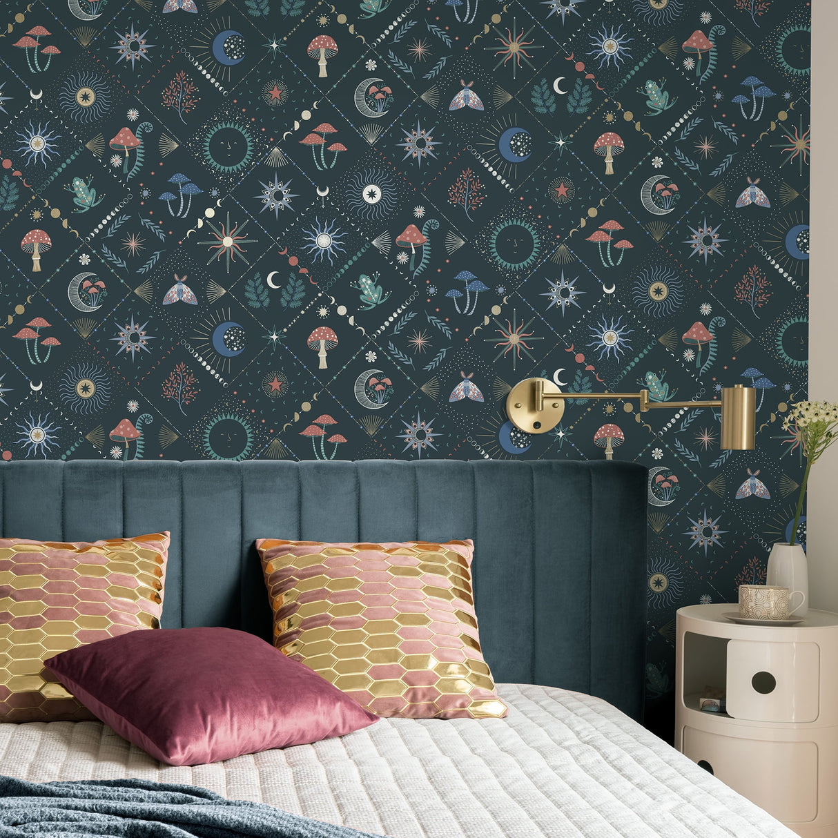 Elmira Black by Fine Decor Mystical Wallpaper – Brewster FD43731