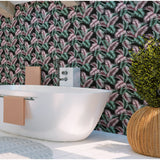 Eliza Sea Green by Arthouse Palm Fronds Wallpaper- Brewster Home Fashions AH908308