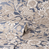 Hedgerow Navy by Fine Decor Floral Trails Wallpaper – Brewster Home Fashions FD43778