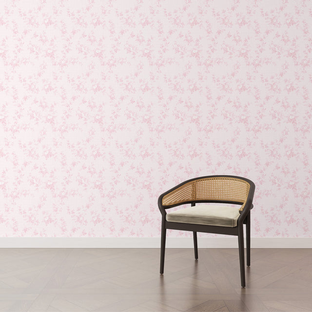 Floral Toile Blush Peel & Stick Mural