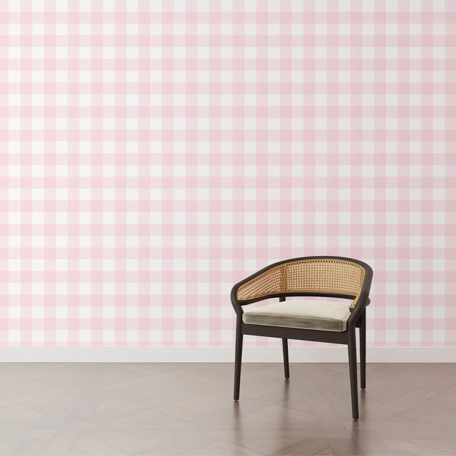 Buffalo Check Blush Peel & Stick Mural