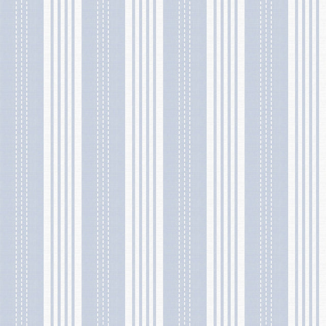 Cottage Stripe Chambray Peel & Stick Mural