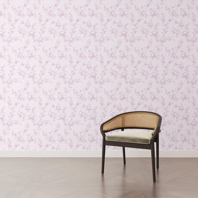 Floral Toile Lavender Peel & Stick Mural