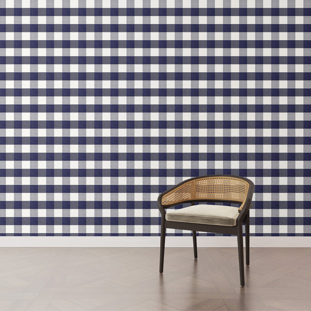 Buffalo Check Navy Peel & Stick Mural