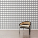 Buffalo Check Grey Peel & Stick Mural