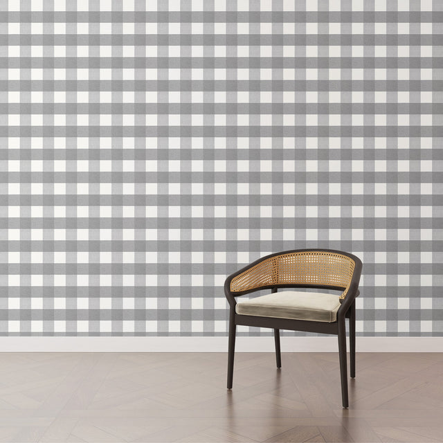 Buffalo Check Grey Peel & Stick Mural
