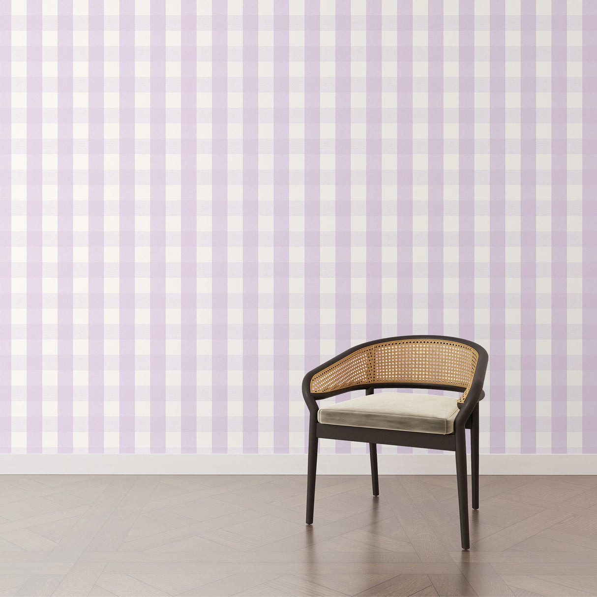 Buffalo Check Lavender Peel & Stick Mural