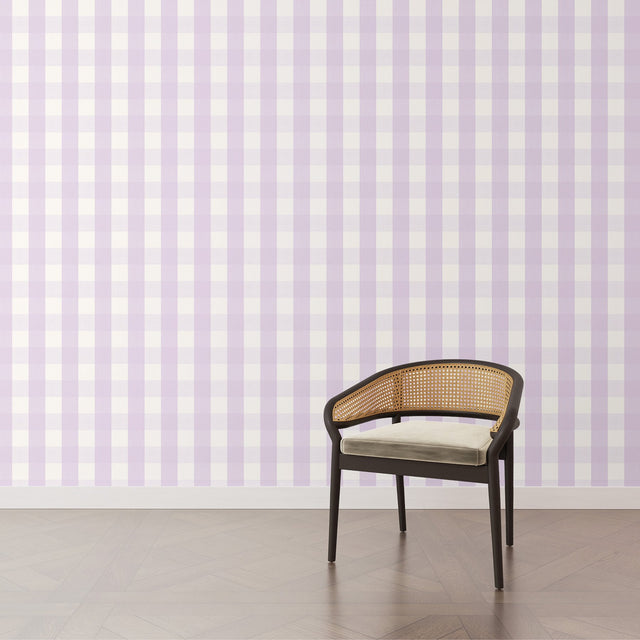 Buffalo Check Lavender Peel & Stick Mural