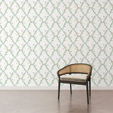 Butterfly Lattice Ivory Peel & Stick Mural
