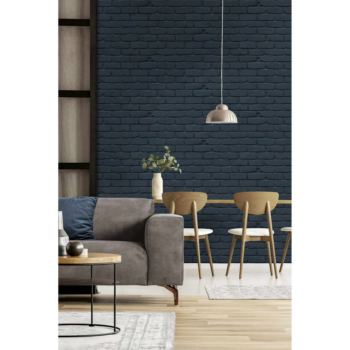Alpin Navy by Fine Decor Painted Brick Wallpaper – Brewster Home Fashions FD43602