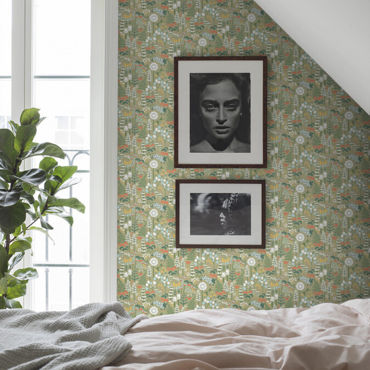 Hoppmosse Sage by Boråstapeter Whimsical Piglet & Botanical Wallpaper – Schumacher 1451