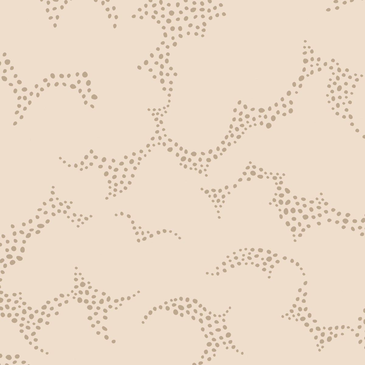 Molntuss Petal wallpaper by Boråstapeter for Schumacher, featuring playful cloud and polka-dot design in soft pink tones.