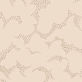 Molntuss Petal wallpaper by Boråstapeter for Schumacher, featuring playful cloud and polka-dot design in soft pink tones.